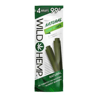Pack of Wild Hemp natural hemp wraps on a white background