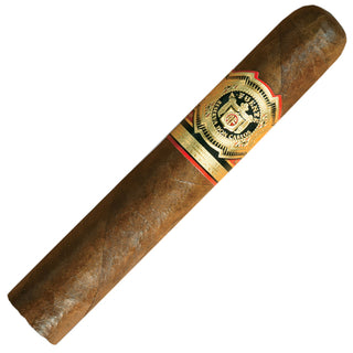 Arturo Fuente cigar with a gold band featuring a logo on a white background