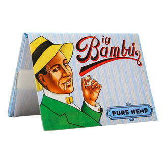 Single pack of Big Bambu Pure Hemp rolling paper with vintage-style graphics.