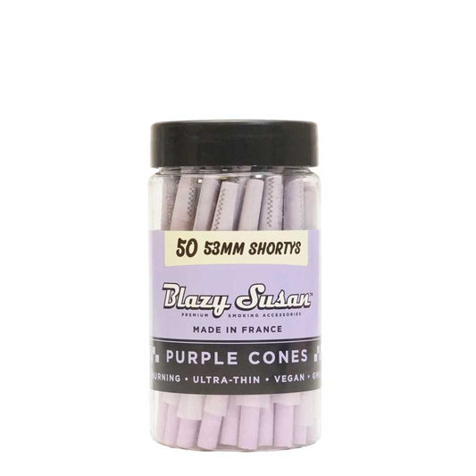 Blazy Susan Purple 53mm Shortys Cones (50ct)