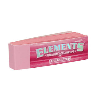 Pink packaging of Elements rolling tips on a white background