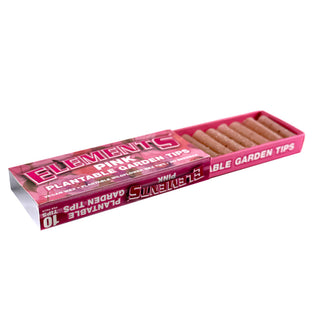 Pink packaging of Elements plantable garden tips on a white background