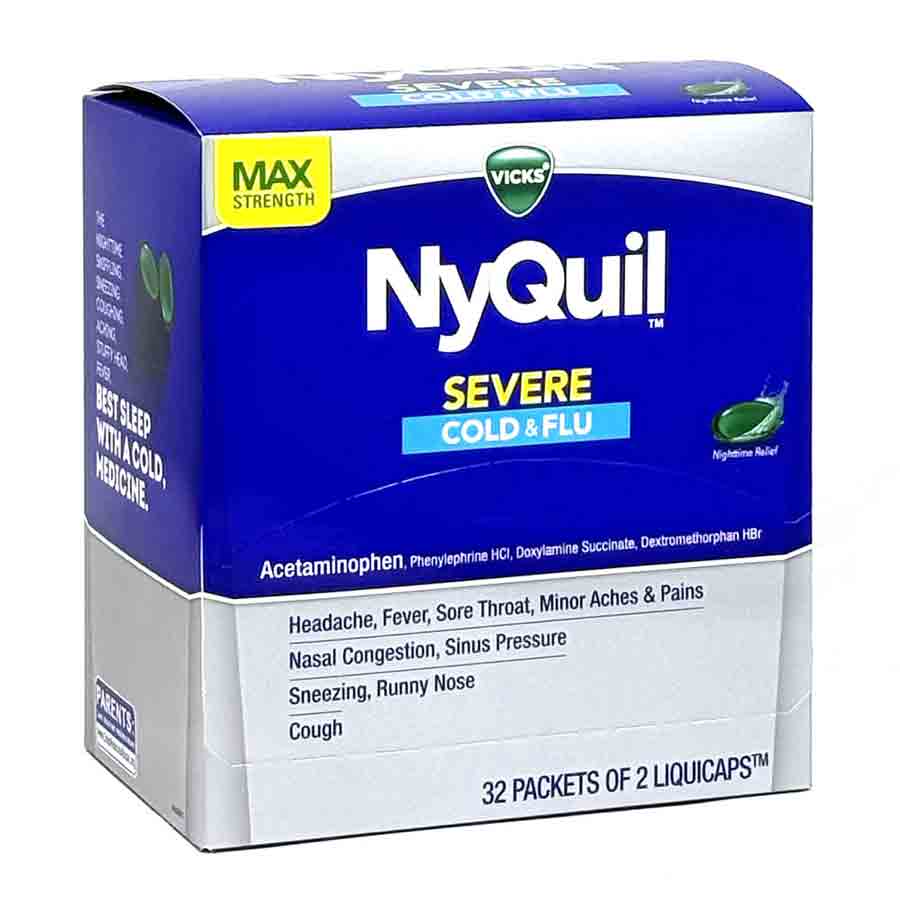 NyQuil Severe Cold & Flu 32/2ct – MATCHBOXBROS.COM