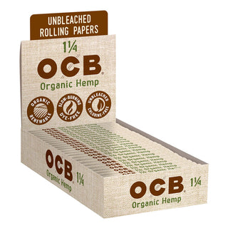 OCB Organic Hemp rolling papers packaging on a white background