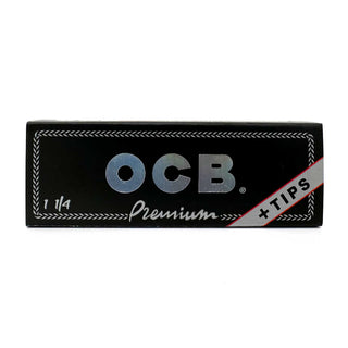 OCB rolling paper pack with black and white design on a white background