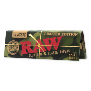 Box of Raw limited edition classic rolling papers on a white background