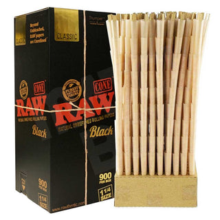 raw bulk cone black 1 1 4 size 900 box