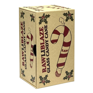 RAWLIBLAZE Glass Candy Cane Cone Holder