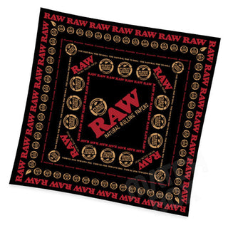 RAW Soft Vegan Fashion Scarf (Black) on a white background