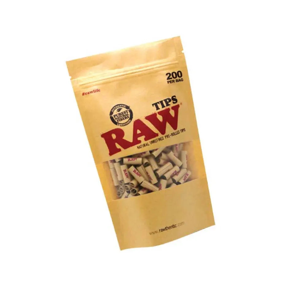 Raw 200 Pre Rolled Tips Bag