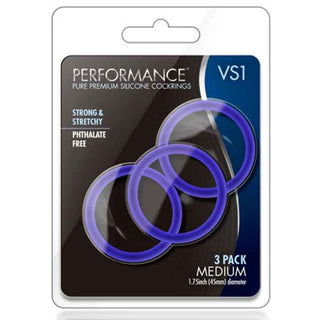 Performance VS1 Pure Premium Silicone Cock Rings (3 Pack)