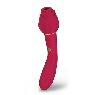 Secret Kisses Rosegasm Twosome Rechargeable Silicone Dual End Vibrator with Clitoral Stimulator