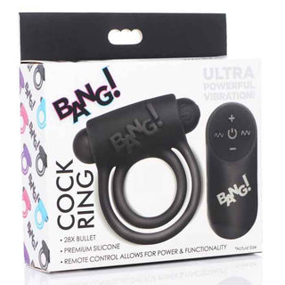 Bang! Cock Ring and Vibrating Bullet with Remote Control