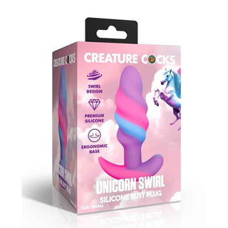 Creature Cocks Unicorn Swirl Silicone Butt Plug