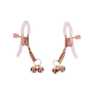 Sex & Mischief Peaches N CreaMe Bell Nipple Clamps (Rose Gold)