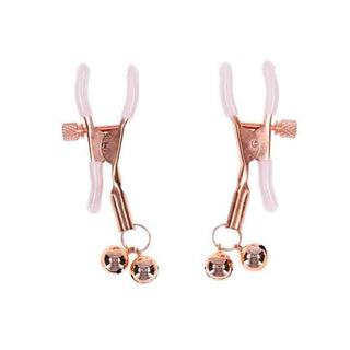 Sex & Mischief Peaches N CreaMe Bell Nipple Clamps (Rose Gold)
