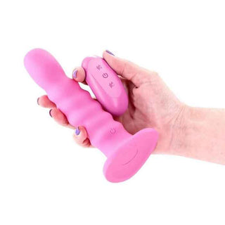 Colours 6" Ribbed Remote-Control Vibrator