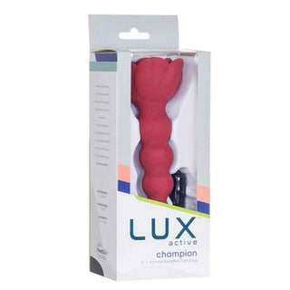 Lux Active Champion Rose Silicone Beaded Anal Probe with Bonus Bullet