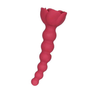 Lux Active Champion Rose Silicone Beaded Anal Probe with Bonus Bullet