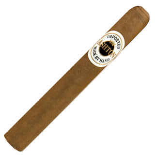 Cigar with a label on a white background