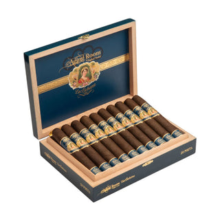 Box of Aging Room La Boheme cigars with a visible brand logo on a white background