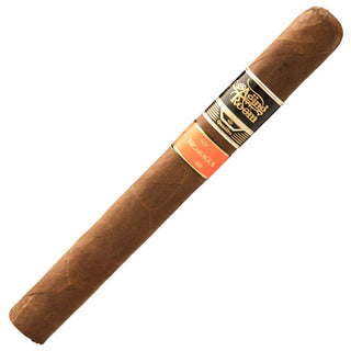 Cigar with a label on a white background