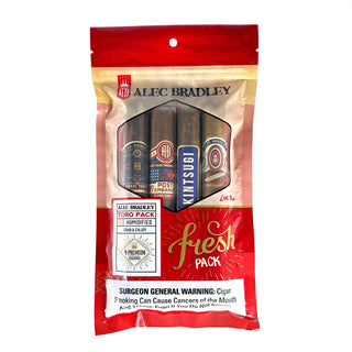 Alec Bradley Sampler Fresh Pack of cigars with a red design on a white background