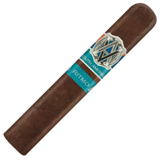 AVO Syncro South America cigars with a blue band and silver logo on a white background