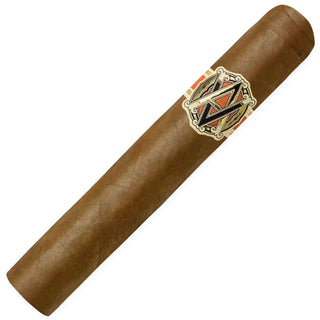 AVO XO cigar with a decorative band on a white background