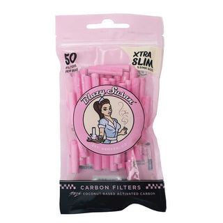 blazy susan activated carbon filter tips 50ct bag xtra slim