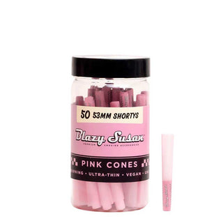 blazy susan pink 53mm shortys cones 50ct