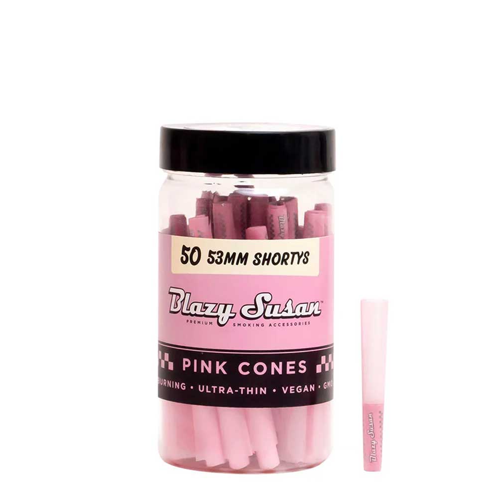 Blazy Susan Pink 53mm Shortys Cones (50ct)