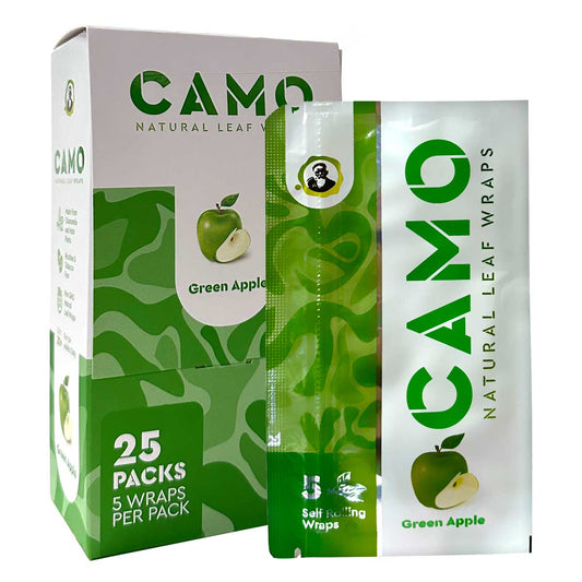 Camo Natural Leaf Wraps ~ Green Apple Flavor