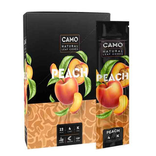 Camo Natural Leaf Cones Peach