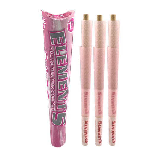 Elements Pink 1 1/4 Pre Rolled Cones (6)