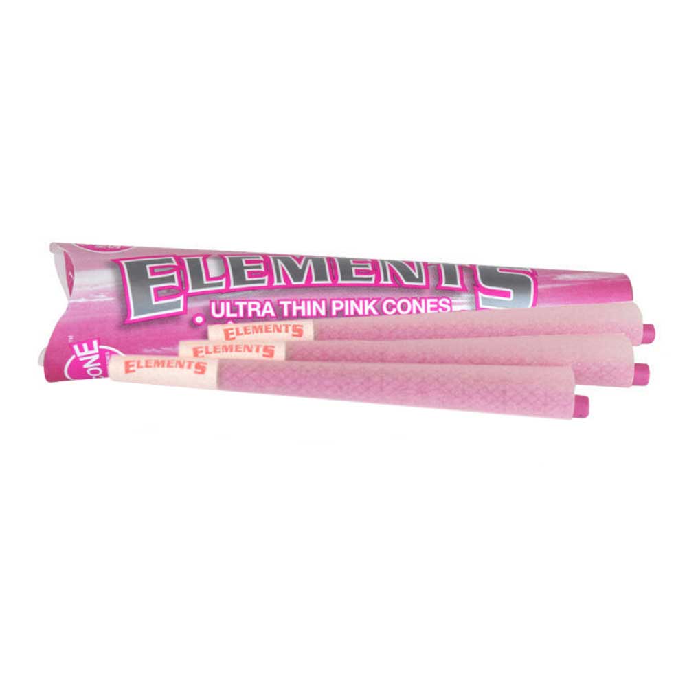 Elements Pink King Size Pre Rolled Cones (3)