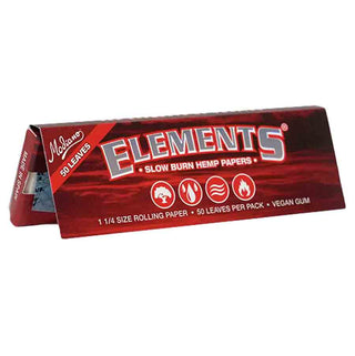 Elements Red 1 1/4 Size Hemp Rolling Papers