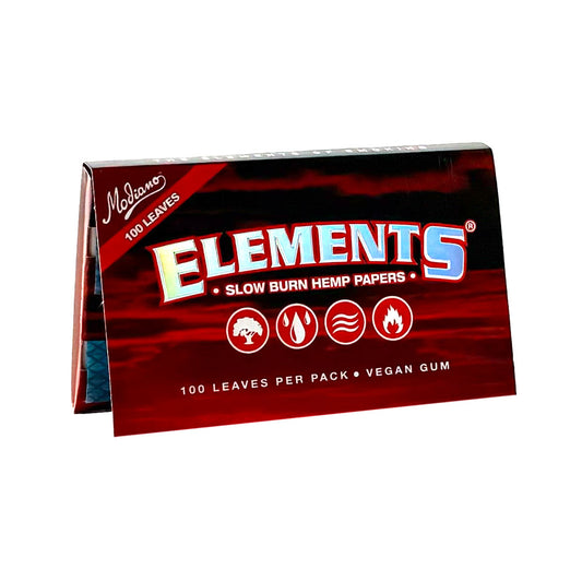 Elements Red Single Wide Hemp Rolling Paper (Double Feed)