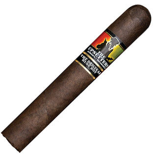 Cigar with a label on a white background