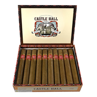 Box of Gurkha Castle Hall Connecticut cigars with a visible brand logo on a white background