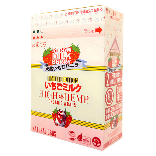 High Hemp Wraps Strawberry Milk