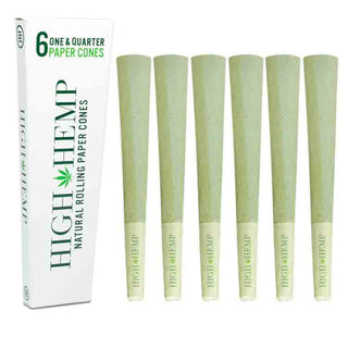 High Hemp 1 1/4 Size Pre Rolled Cones (6 Pack)