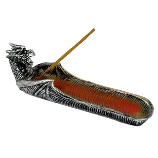 JB 10" Silver Dragon Incense Burner