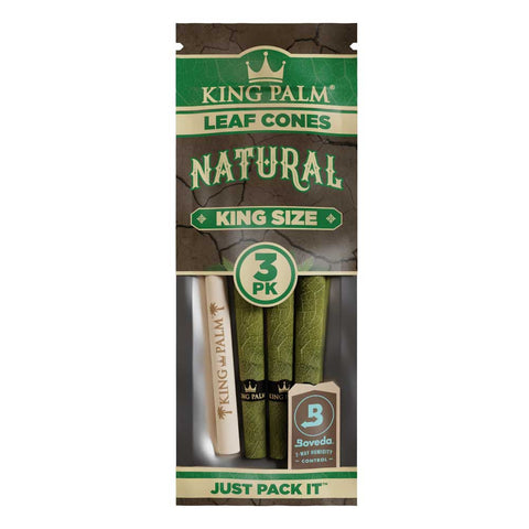 King Palm King Size Natural Leaf Cones (3)