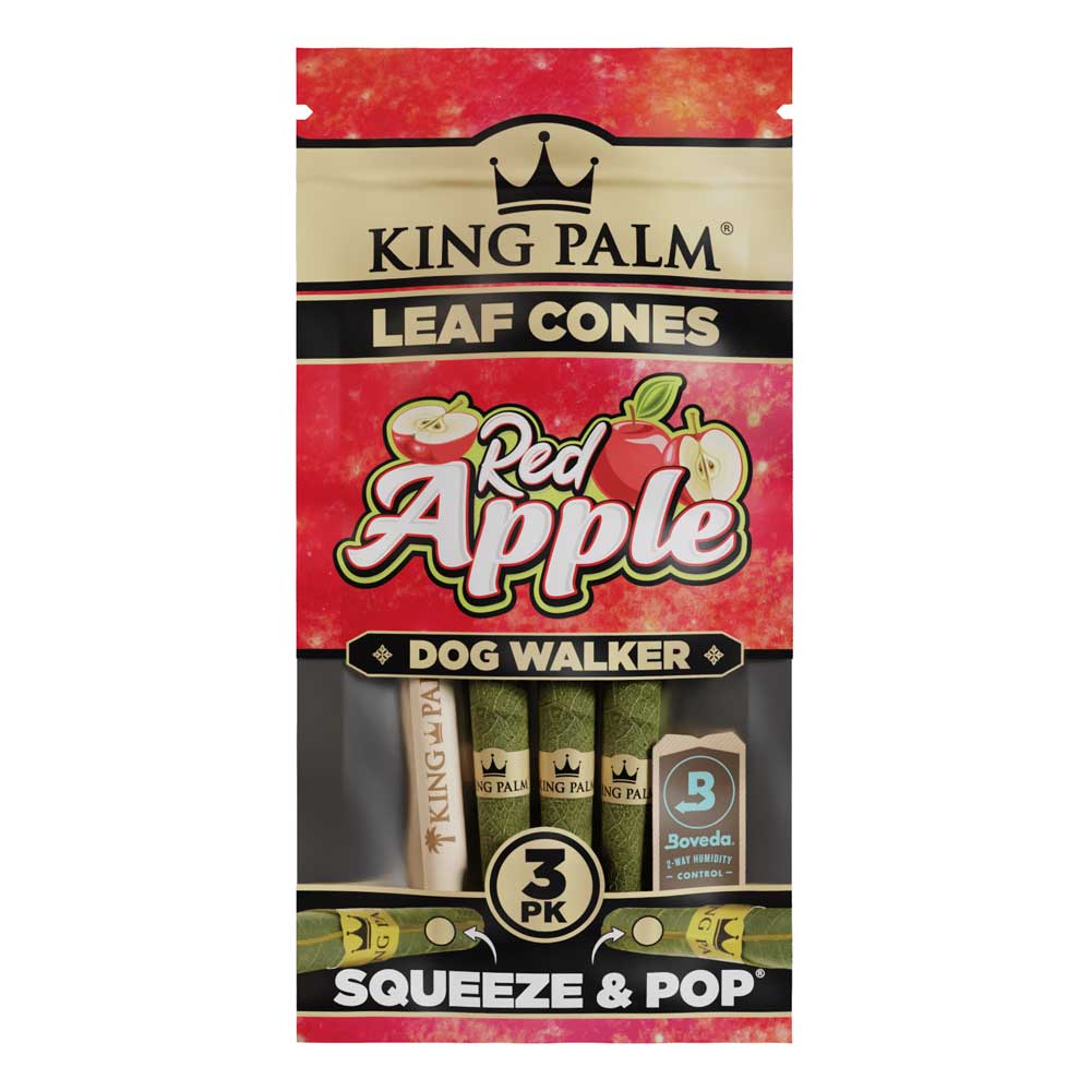 King Palm Dog Walker Leaf Cones Red Apple (3)