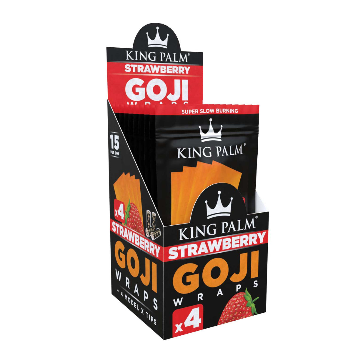 King Palm Goji Blunt Wraps - Strawberry Flavor