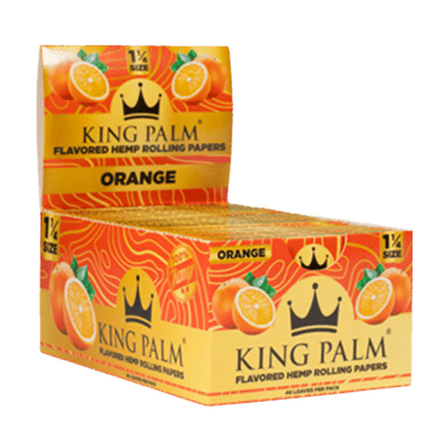 King Palm Hemp Rolling Papers 1 1/4 Size - Orange Flavor