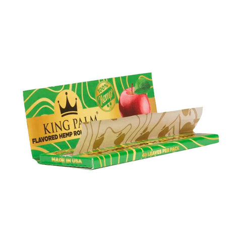 King Palm Hemp Rolling Papers 1 1/4 Size - Red Apple Flavor