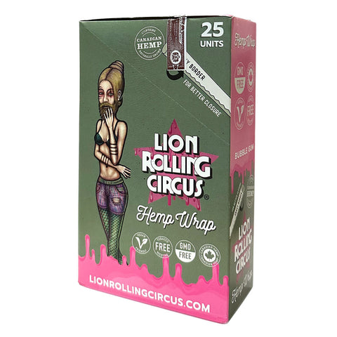 Lion Rolling Circus Hemp Wraps - Bubble Gum Flavor