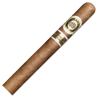 Macanudo Gold Label cigar with a gold label on a white background